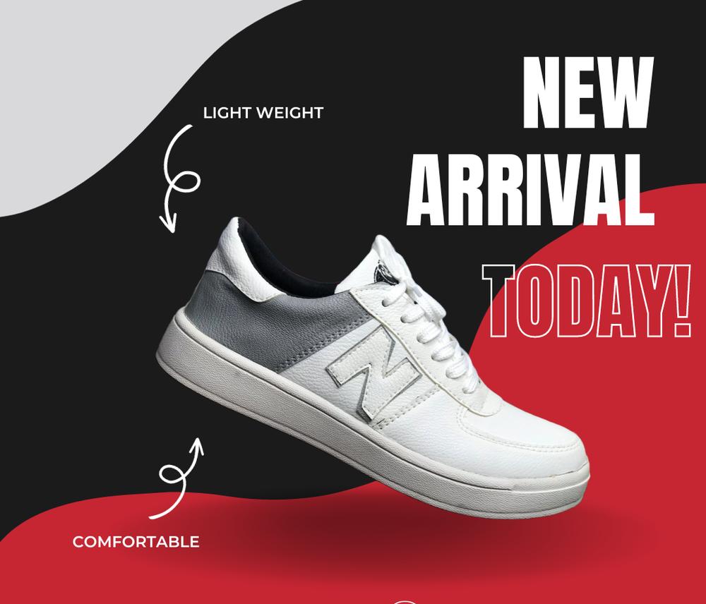 M.K Soft Synthetic Material Sneakers On Rexine - SN111, Grey - Image 3