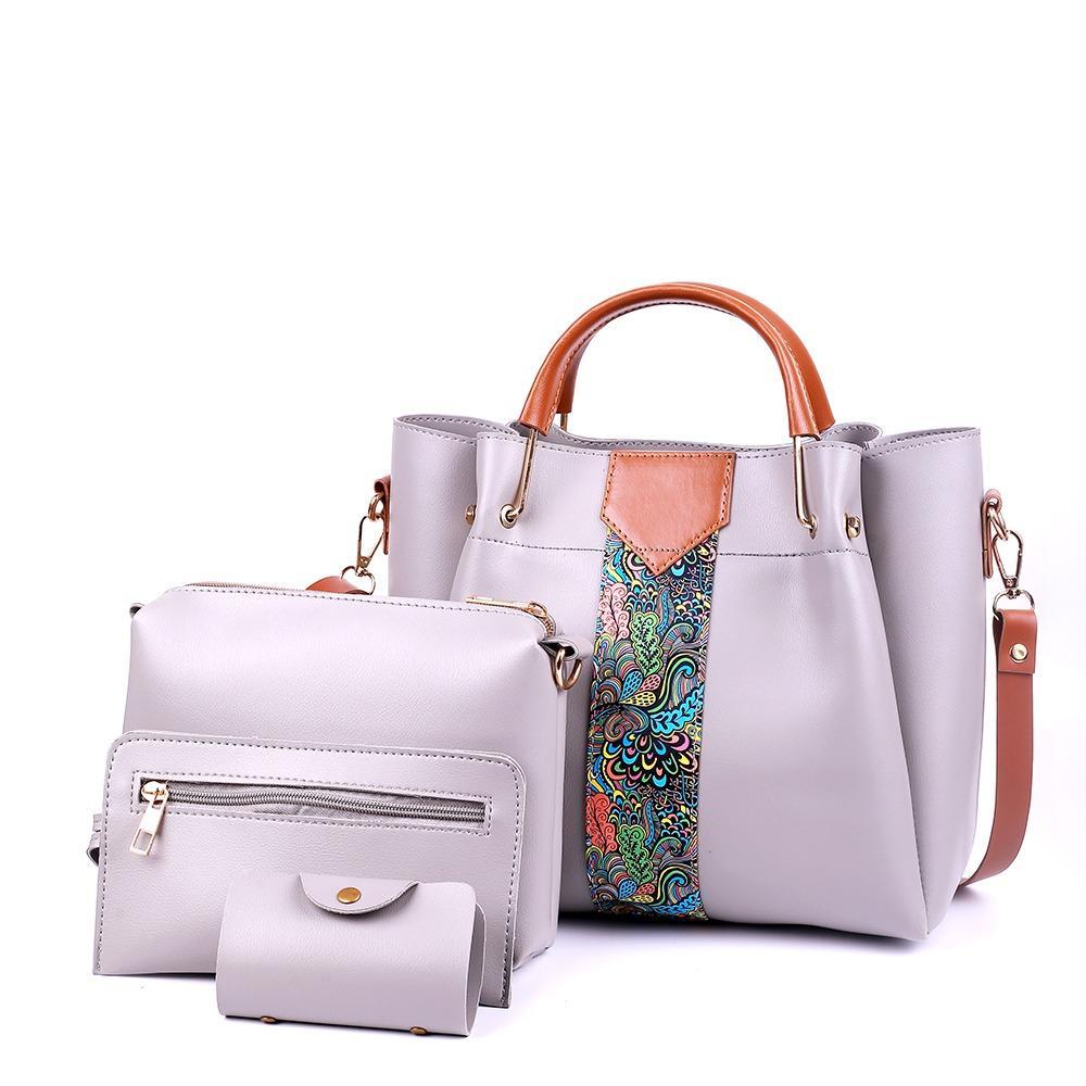 4 Pcs Women's Royal PU Leather Shoulder Bag - Image 4