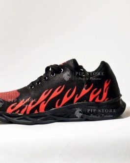 Men’s Rubber Comfortable Joggers, Red Fire