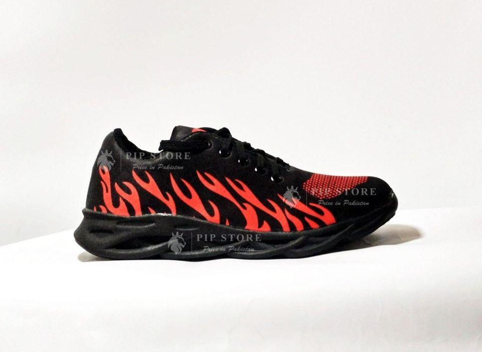 Men's Rubber Comfortable Joggers, Red Fire - Image 3