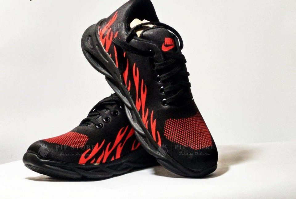 Men's Rubber Comfortable Joggers, Red Fire - Image 2