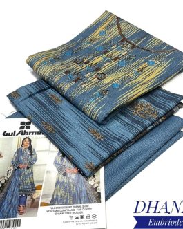 Women’s Stunning Dhanak Embroidered Suit-3 Pcs Set