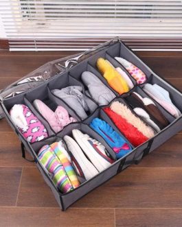 12 Grid Dustproof Shoe Storage Organizer