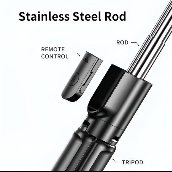 Black Mobile Stand - 1 Pcs - Adjustable And Sturdy Design - Image 2