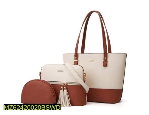 Leather Plain Shoulder Bag