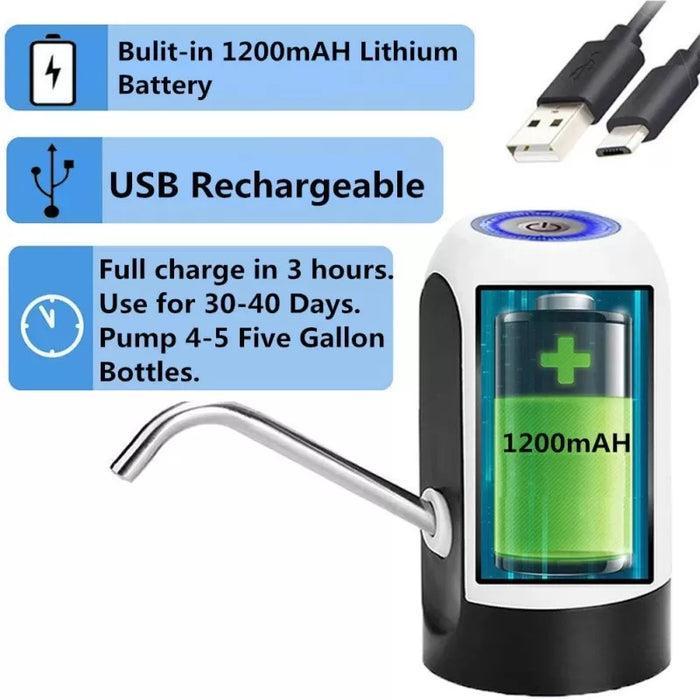 Portable & Rechargeable Electric Water Pump-1 Pcs For Hassle-Free Water Dispensing - Image 4
