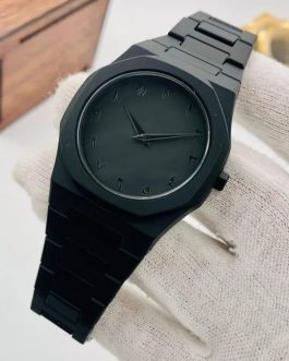 Men's Carbon Fiber Quartz Watch With Chain Strap-1 Pc