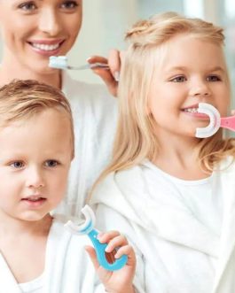 Silicone U-Shaped Toothbrush For Kida- Pack of 2