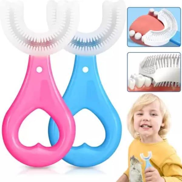 Silicone U-Shaped Toothbrush For Kida- Pack of 2 - Image 3