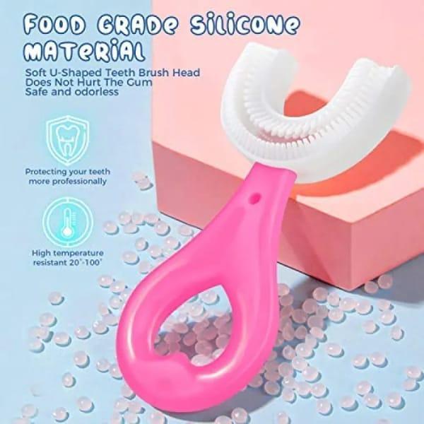 Silicone U-Shaped Toothbrush For Kida- Pack of 2 - Image 5
