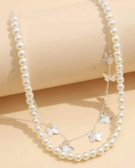 2 Layered Silver Plated Choker