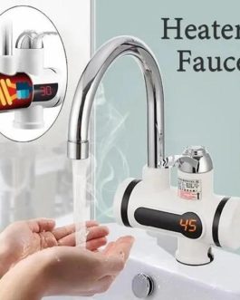 Portable & Rechargeable Electric Heating Water Faucet With Shower- Stainless Steel Hot Water Heater