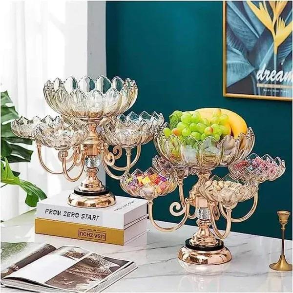 Elegant Golden Decorative Tray- Unique Design (1 Pc) - Image 2