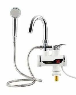 Portable & Rechargeable Electric Heating Water Faucet With Shower- Stainless Steel Hot Water Heater