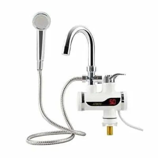 Portable & Rechargeable Electric Heating Water Faucet With Shower- Stainless Steel Hot Water Heater - Image 2